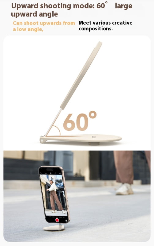 Magnetic Phone Tripod Mount - Bigcan Foldable MagSafe Phone Stand with N52 Magnet for iPhone Photography Vlogging, 300° Adjustable Grip Kickstand Holder