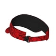 thumbnail image 2 of Fuzoiu Red Rose Print Adult Sunscreen Visor Cap,Adjustable Summer Cap for Men Women,Unisex Running Outdoor Beach Hat, 2 of 7