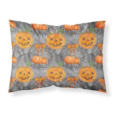 Watecolor Halloween Pumpkins Fabric Standard Pillowcase