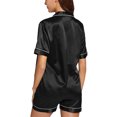 thumbnail image 2 of Sonducket Pijama de satén Selfieee, ropa de dormir de manga corta para mujer, ropa de dormir con botones suaves, conjunto de pantalones cortos 30207 Pijama Negro 4XL Sonducket AP002003-39, 2 of 6