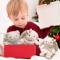 thumbnail image 6 of MANDUO Bunny Plush Toy, 8-inch White Rabbit Stuffed Animal with Green Dress and Lace Headscarf, for Kids, Girls, Boys, Home Decor, Bedroom, Playroom, Gift for Birthdays, Christmas, 6 of 9