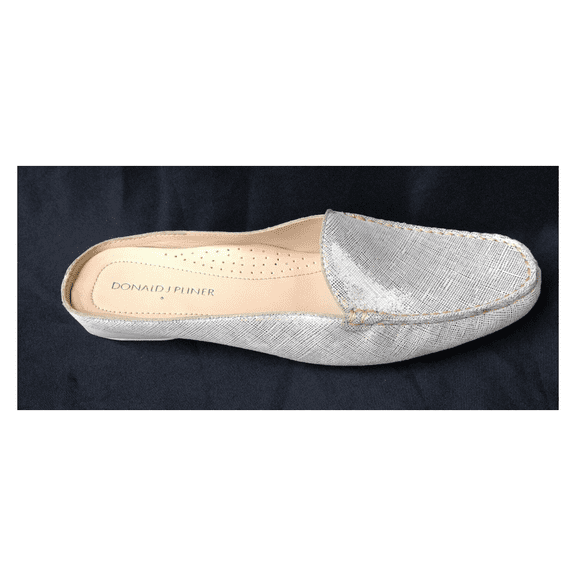 $188.88 Donald J. Pliner Lovage Gold Vintage Metallic Leather Loafer Mule 7