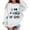 White, variant on Hiijoy Girl's Sweatshirt Cute Drop Shoulder Crewneck Pullover Tops, Black, Sizes 3-10