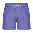 thumbnail image 5 of Paiwinds Men's Solid Beach Shorts with Pockets Elastic Waist Drawstring Quick Dry Summer Swim Trunks, 5 of 9