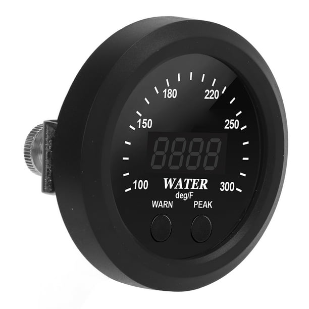 Medidor de temperatura del refrigerante de agua de 2,5 pulgadas, pantalla digital de 100-300 ℉, LED rojo con sensor universal para coche y camión
