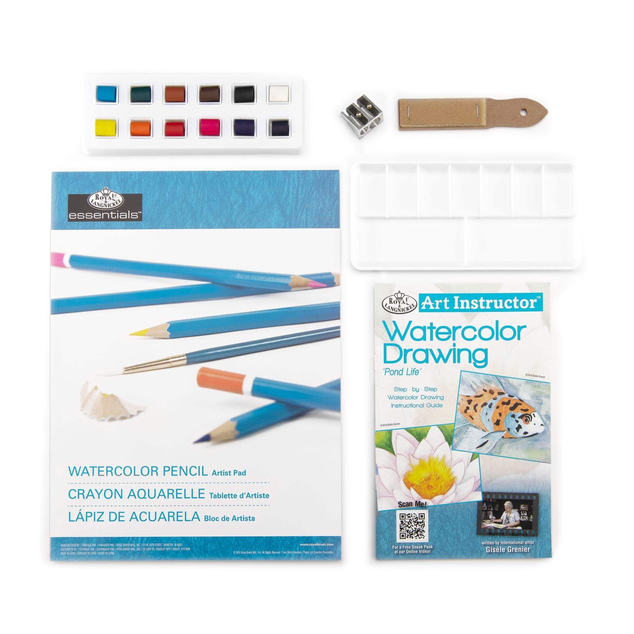 Royal & Langnickel Pond Life Watercolor Drawing Art Set - 30pc