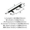 thumbnail image 6 of Amerock Bar Pulls 3-3/4 inch (96mm) Center-to-Center Black Bronze Cabinet Pull - 10 Pack, 6 of 8