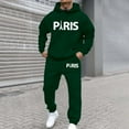 thumbnail image 5 of Sweatsuits For Men Set 2 Piece Letter Print Casual Hoodies Sweatshirt And Joggers Sweatpants Set Loose Street Fall Winter Long Sleeve Sport Suit Set With Pocket, 5 of 5