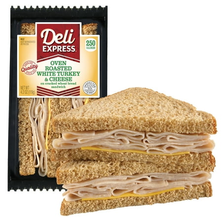 Deli Express Oven Roasted Turkey & Cheese Sandwich Wedge, 4.2 oz, 1 Count