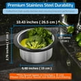 thumbnail image 3 of Premium Stainless Steel Swan-Shaped Sink Drain Basket – Multifunctional Kitchen Sink Drainer and Strainer, Food Waste Filter, Vegetable Washing Drain Basket, for Kitchen Sinks, 3 of 7