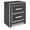 Black, variant on Signature Design by Ashley Ravalori Two Drawer Nightstand - Black Finish with Chrome Accents, USB-A & USB-C Charging Ports, 2 Storage Drawers