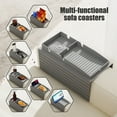 thumbnail image 6 of Silicone Sofa Armrest Tray Table | Non-Slip Couch Cup Holder, Multi-Functional Drink & Snack Organizer, Flexible Portable Storage Shelf, Spill-Proof Coaster, Fits 16.9"x13.4", Gray Black Beige Blue, 6 of 7