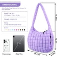 thumbnail image 2 of Quilted Puffer Tote Bag Purse Puffy Crossbody Shoulder Bag,Lightweight Nylon Hobo Bag Puffer Carryall Bag for Women Girl, 2 of 5