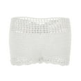 thumbnail image 6 of Gubotare Women's Crochet Beach Cover Up Shorts with High Waist Bikini Summer Swimwear Coverups for Women (White,Size S), 6 of 9