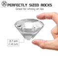thumbnail image 5 of Luxtrada Ice Cube Trays Diamond Ice Cube Molds Reusable Silicone Flexible 4-Ice Trays Maker with Lid for Chilling Whiskey Cocktails, Funnel Included, Easy Release Stackable Ice Trays with Covers, 5 of 8