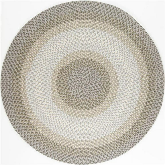 Rhody Rug TR62R120X120 10 ft. Twin River Round Rug, Frosty & Multi Color