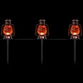 thumbnail image 3 of Northlight 16.5" Halloween Flickering Pumpkin Lantern Pathway Markers 3ct - Orange/Black, 3 of 10