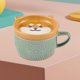 thumbnail image 1 of Taza de café de cerámica, taza de Arte Latte, taza de la mañana con tapa, taza de té de gatito, Taza de leche 3D para regalo de Espresso, escritorio A Macarena Taza de café de cerámica, 1 of 8