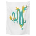 thumbnail image 3 of Ambesonne Dragon Tablecloth Rectangular Table Cover, Chinese Mythological, 60"x90", Seafoam Yellow, 3 of 4