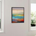 thumbnail image 3 of ONETECH Blue and Red Wall Art-Abstract Ocean Sunrise Picture Canvas Print Wall Painting Modern Artwork Canvas Wall Art for Living Room Home Office Décor12x16in, 3 of 4