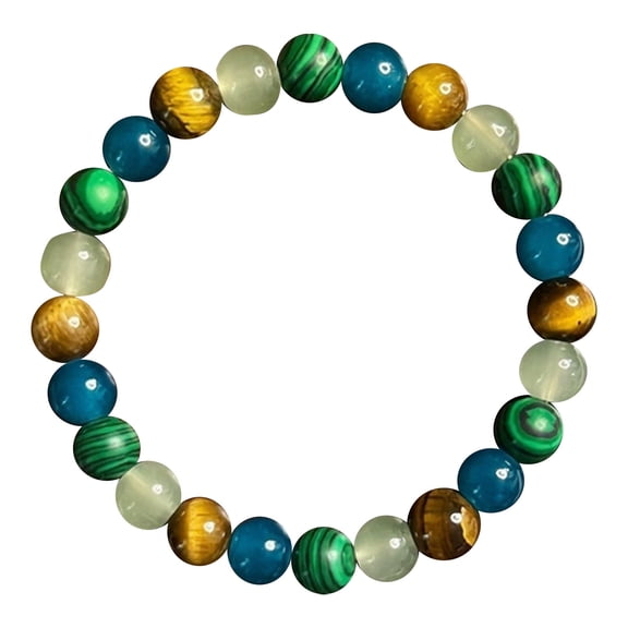 Lava Rock Chakra Bracelet for Men & Women - 8mm Natural Stone Healing Bracelet with 7 Chakra Beads for Yoga, Meditation, Stress Relief & Aromatherapy