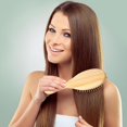 thumbnail image 3 of Mini cepillo de pelo de bambú, portátil, para viajes, para desenredar la cola, masaje natural del cuero cabelludo, cepillo de pelo de madera natural redondeado para hombres y mujeres, 3 of 4