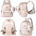 thumbnail image 2 of Backpack Ladies Elegant Pu Leather Backpack Girls For Women Black, 2 of 5