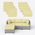 thumbnail image 5 of Kimunuk 9 Pcs Outdoor Patio Replacement Cushions,Waterproof Cushions for 4-Seat Outdoor Sectional Sofa Couch, Light Yellow, 5 of 6