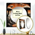 thumbnail image 3 of Designart "Enchanted Fungi Enchanted Forest Drawing" Mushroom Black Large Square Mirror - Square Bedroom Mirror Printed Wall Decor - Traditional Square Printed Wall Mirror Art, 3 of 5