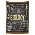 thumbnail image 3 of Ambesonne Science Tablecloth Rectangular Table Cover, Biology, 52"x70", Black Brown Pale Yellow, 3 of 4
