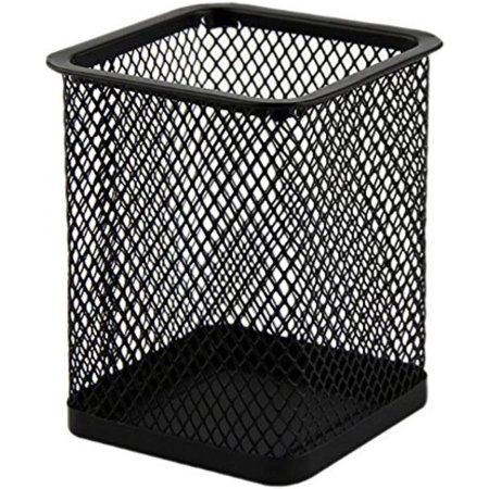 Square Pen Holder Creative Metal Mesh Pencil Pot Container Organizer ...