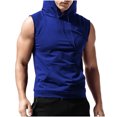 thumbnail image 5 of Yaoyar Mens Workout Hooded Tank Tops Sleeveless Gym Training Hoodies Bodybuilding Muscle Cut Off T Shirt, 5 of 9