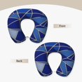 thumbnail image 3 of Travel Pillow Memory Foam, Head Neck Support Airplane Pillow For Traveling, Car, Home, Travel Neck Flight Pillow 12 Inches Royalblue Geometric Lines_2, 3 of 8