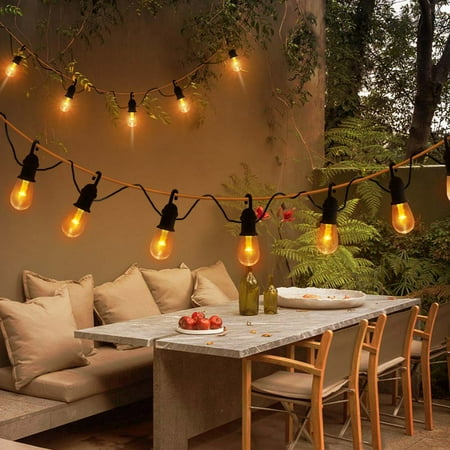 

Ledander 12 Bulb Solar String Light Edison Waterproof Decoration Lights 48ft for Patio Yard Tree Warm White
