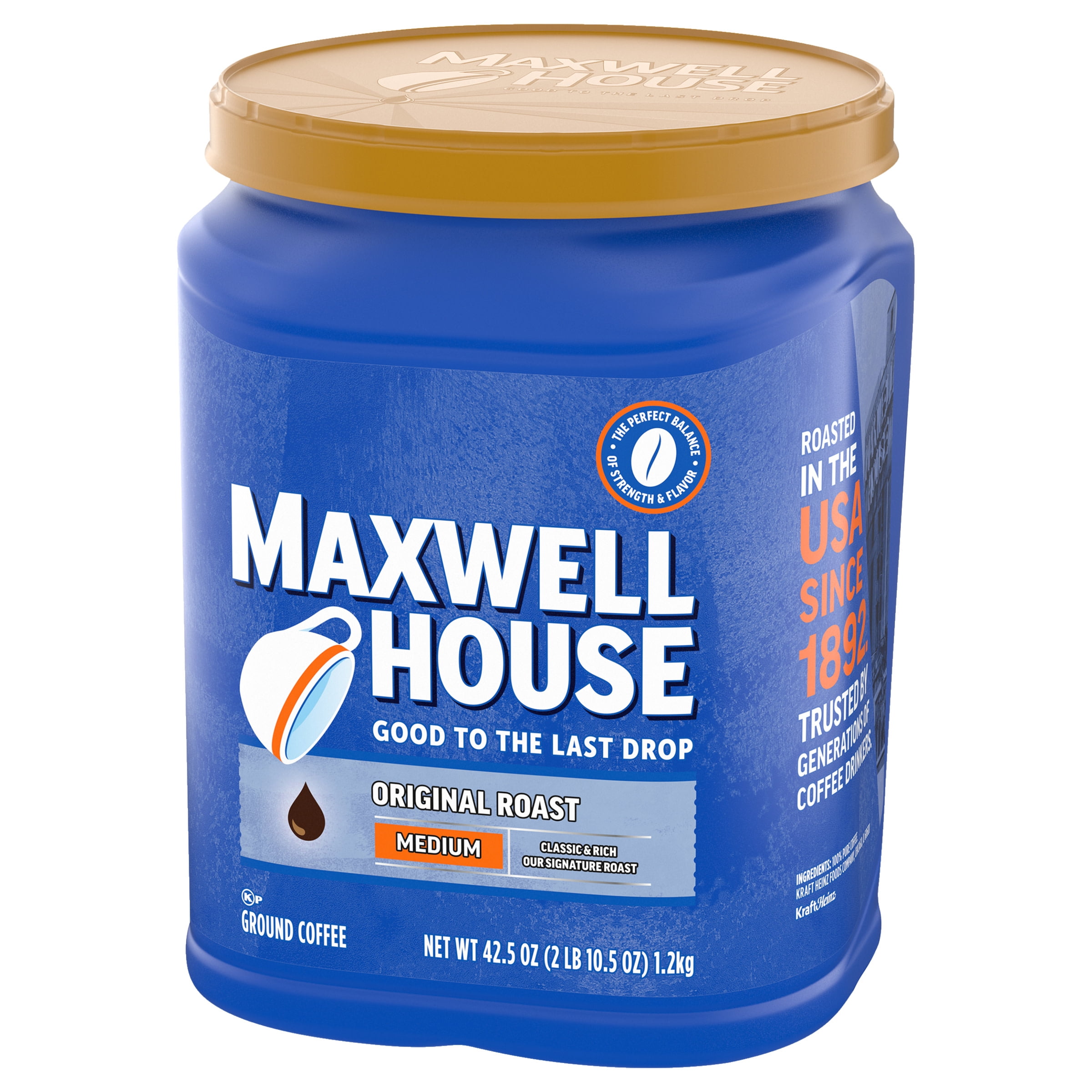 Maxwell House The Original Roast Medium Roast Ground Coffee, 11.5 oz  Canister