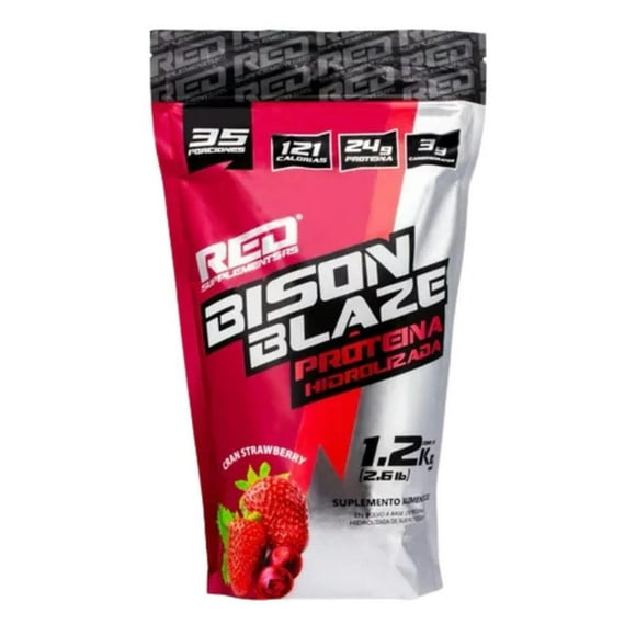 Proteína Hidrolizada Bison Blaze Fresa Arándano 1.2 Kg 35 Serv