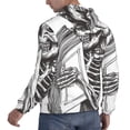 thumbnail image 6 of Kdxio Skeleton Book Lover Print Mens Casual Hooded Collar Drawstring Hoodies Pullover Sweatshirts Casual Long Sleeve Shirts-Large, 6 of 7
