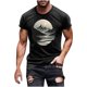 thumbnail image 5 of Hombres Pantalones Cortos de Manga Corta Impresa Casual Cuello Redondo Superior, Camisa de Moda para el Verano Y la Primavera, 5 of 8