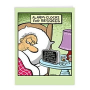 NobleWorks - Retiree Alarm Clock - Happy Retirement Card From All of Us (Big 8.5 x 11 Inch) - Group Retirement Card with Envelope J6949RTG-US