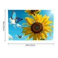 thumbnail image 4 of Shiartex Sunflower Butterflies Blue Skies Home Wall Tapestry Art 100% Polyester Wall Art Tapestry Decorative Wall Hanging Bedroom Living Room Decoration 60x40in, 4 of 7