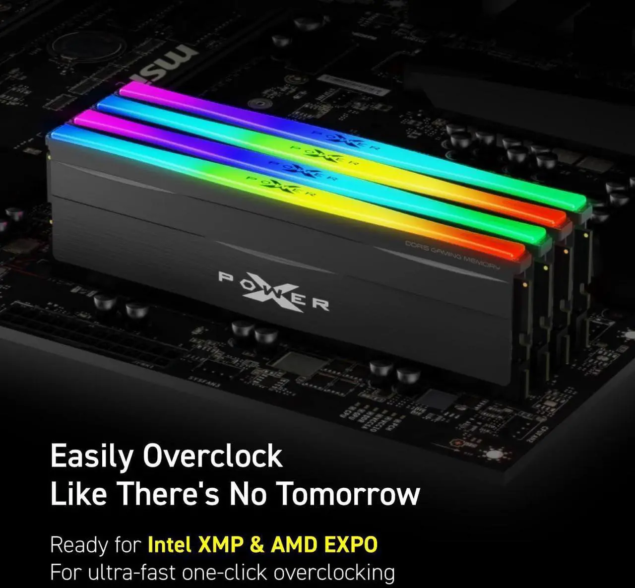 Silicon Power DDR5 32GB (2x16GB) Zenith RGB 6000MT/s (PC5-48000) 288-pin CL36 1.35V UDIMM Desktop Memory Module RAM SP032GXLWU60FFDF Black