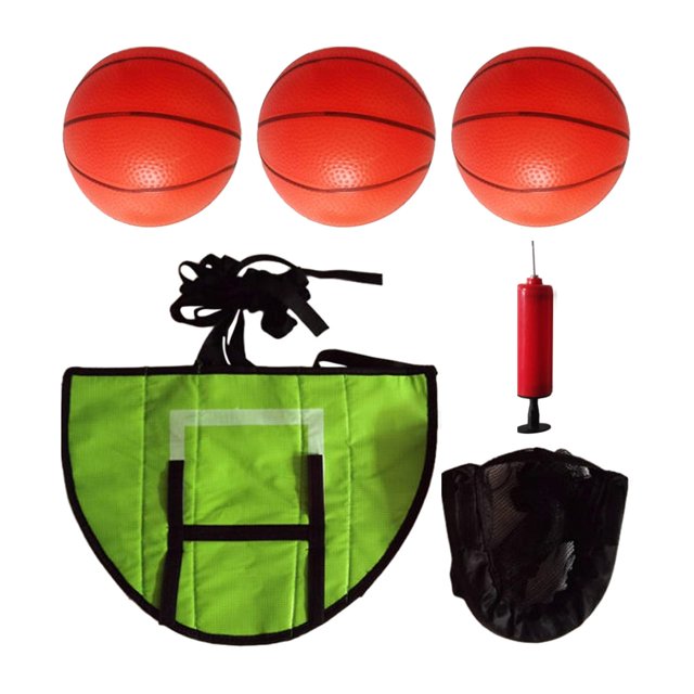 tamizeot Mini Trampoline Panier de Basket pour Dunk Stand de Basket Extérieur avec 3 Ballons