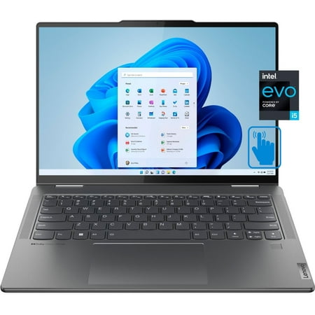 Lenovo Yoga 7i Home/Business 2-in-1 Laptop (Intel i5-1335U 10-Core, 16GB LPDDR5 5200MHz RAM, 512GB M.2 2242 PCIe SSD, Intel Iris Xe, 14.0in 60 Hz Touch Win 11 Pro) (Refurbished)