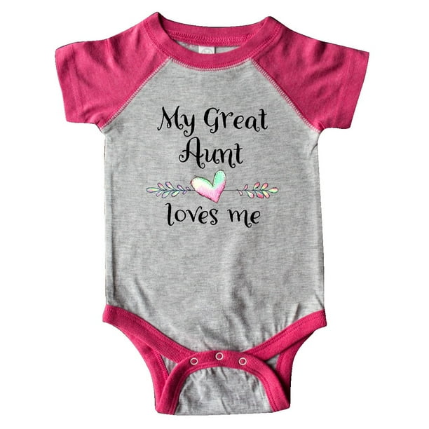 INKtastic - My Great Aunt Loves Me- Heart Infant Creeper - Walmart.com ...