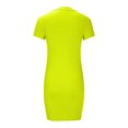 thumbnail image 5 of Azrian Dresses Womens Summer Casual Pullover Solid Short Sleeve Mini Dress, 5 of 6