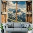 thumbnail image 4 of Orinice Mountain Range Clouds Sky Tapestry Wall Hanging Unique Style for Home Decor - Graphic Tapestries Art for Living Room Bedroom Dorm, 4 Sizes Available 60x50inch, 4 of 6