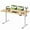 Light Wood, variant on RTYJGD Electric Height Adjustable Standing Desk Large 55 x 24 Inches Sit Stand Up Desk Home Office Computer Desk Memory Preset with T-Shaped Metal Bracket, Black