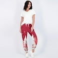 thumbnail image 3 of Women's Casual Fashion Christmas Print Sweatpants with Drawstring Waistband and Cuffed Legs, Comfortable Long Pants for Sports and Home Wear, Elastic Waist for Easy Fit,Red,2XL, 3 of 5