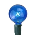 thumbnail image 2 of Pack of 25 Incandescent G40 Blue Christmas Replacement Bulbs, 2 of 2