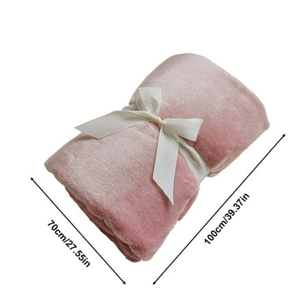 Solid Color Flange Fleece Blanket for Children Baby Pet,Soft Cozy Multi-Purpose Small Throw Blanket,Leg Blanket for Car Travel